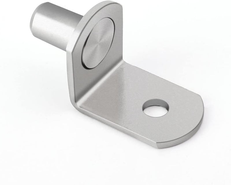 Delatanus 1/4 Inch Shelf Pegs,40Pcs Bracket Support Pins L-Shaped Holders for Cabinets,Shelves,Wodrob,Nickel Plated - Image 1